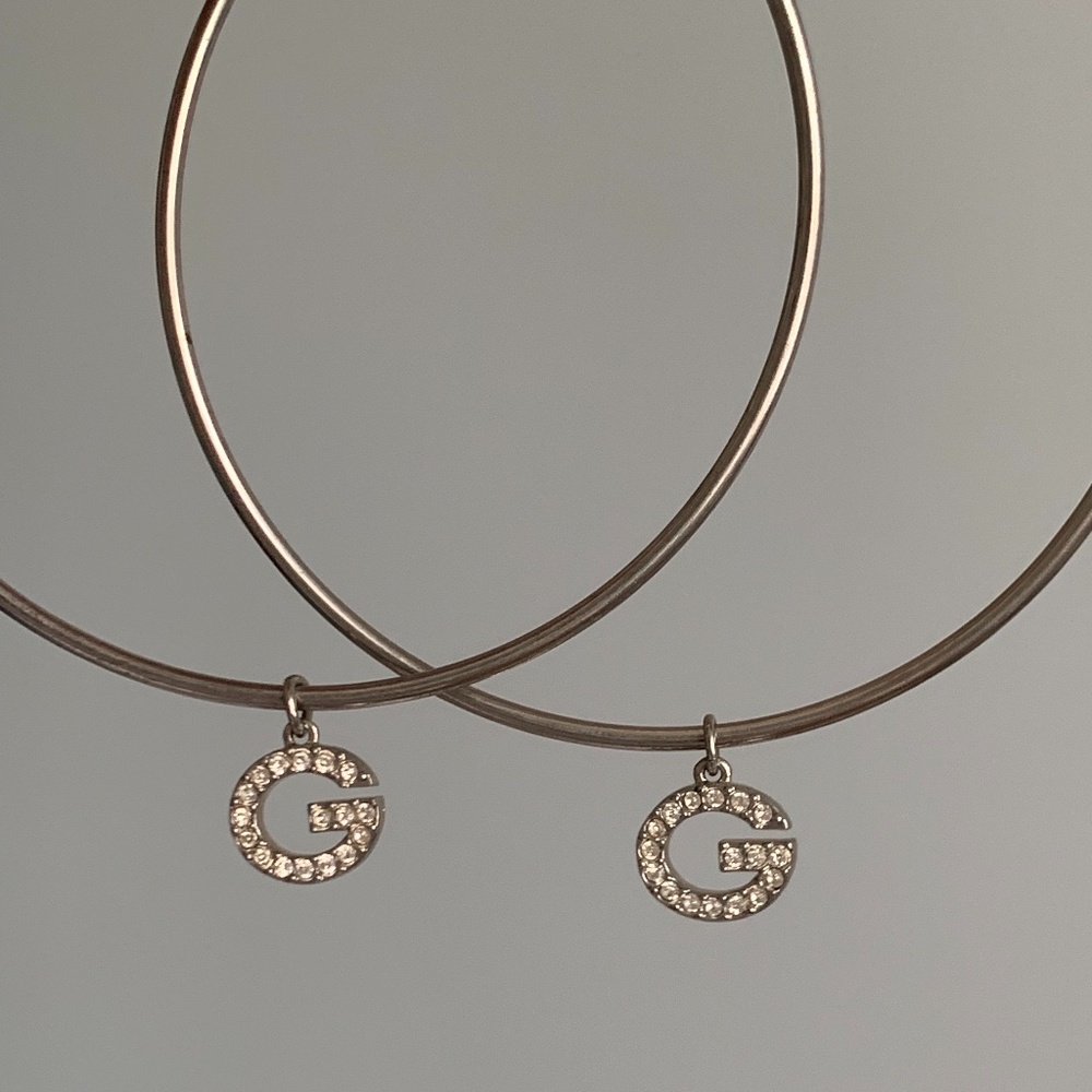 FREE‼️ GUESS 'G' Silver Hoop Earrings